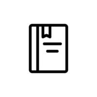 Notebook icon vector. Isolated contour symbol illustration vector