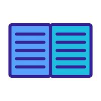 Notebook for entries icon vector. Isolated contour symbol illustration vector