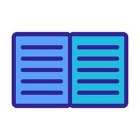 Notebook for entries icon vector. Isolated contour symbol illustration vector