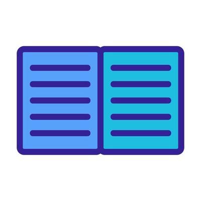 Notebook for entries icon vector. Isolated contour symbol illustration