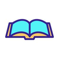 Open book on the table icon vector. Isolated contour symbol illustration vector