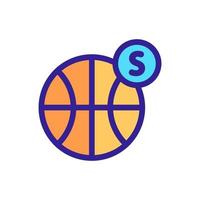 betting on the basketball icon vector. Isolated contour symbol illustration vector