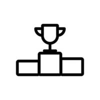 The winner cup icon vector. Isolated contour symbol illustration vector