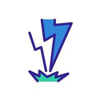 Lightning icon vector. Isolated contour symbol illustration
