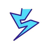 Lightning icon vector. Isolated contour symbol illustration vector