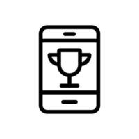 betting in the phone icon vector. Isolated contour symbol illustration vector