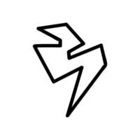 Lightning icon vector. Isolated contour symbol illustration vector