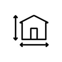 home design icon vector outline illustration