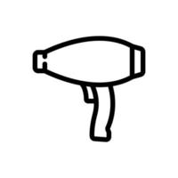 cylindrical hair dryer with round handle icon vector outline illustration