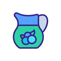 blueberry juice icon vector outline illustration