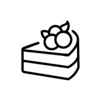 ilustración de contorno de vector de icono de pastel de arándanos