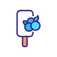 ilustración de contorno de vector de icono de helado de arándano