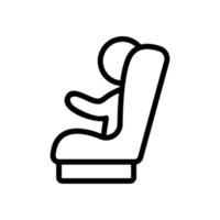 Seat belt icon vector. Isolated contour symbol illustration vector