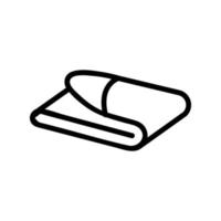 folded in half textile carpet icon vector outline illustration