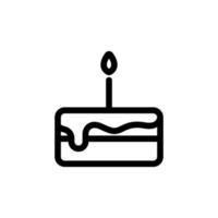 Festive cake icon vector. Isolated contour symbol illustration vector