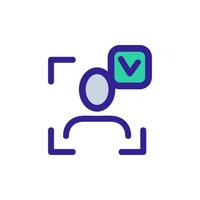 verification successful vector icon. Isolated contour symbol illustration