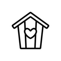 bird house Icon vector. Isolated contour symbol illustration vector