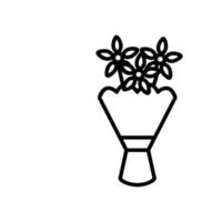 a bouquet of daisies icon vector. Isolated contour symbol illustration vector