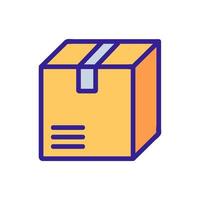 cardboard box icon vector. Isolated contour symbol illustration vector