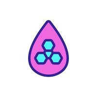 The chemical composition of the blood icon vector. Isolated contour symbol illustration vector