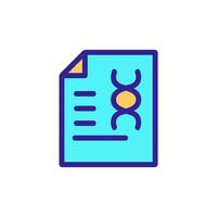 deciphering the chemical analysis of the vector icon. Isolated contour symbol illustration