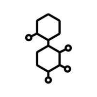 la composición química del icono de vector. ilustración de símbolo de contorno aislado vector