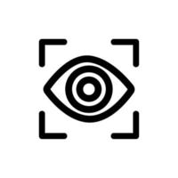 Scan the eye icon vector. Isolated contour symbol illustration vector