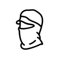 hat balaclava icon vector outline illustration