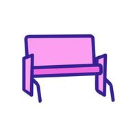 garden for relaxation bench icon vector outline illustration