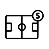 apostando en el vector icono de fútbol. ilustración de símbolo de contorno aislado