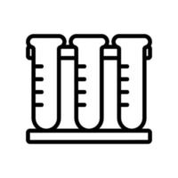 test tubes in the lab icon vector. Isolated contour symbol illustration vector