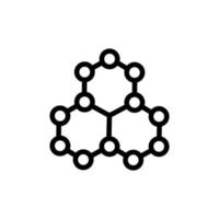 The chemical composition of the vector icon. Isolated contour symbol illustration