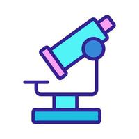 microscope icon vector. Isolated contour symbol illustration vector