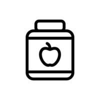 Baby food icon vector. Isolated contour symbol illustration vector