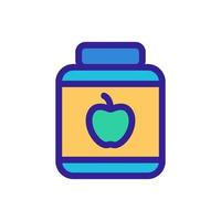 Baby food icon vector. Isolated contour symbol illustration vector