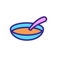 Feeding baby icon vector. Isolated contour symbol illustration vector