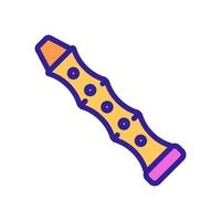 bamboo flute instrument icon vector outline illustration