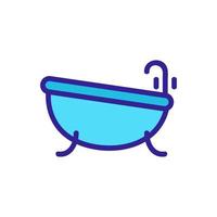 Bath icon vector. Isolated contour symbol illustration vector