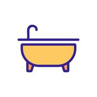 Bath icon vector. Isolated contour symbol illustration vector