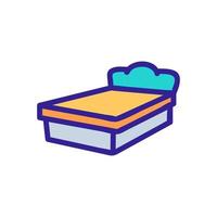 A comfortable bed icon vector. Isolated contour symbol illustration vector