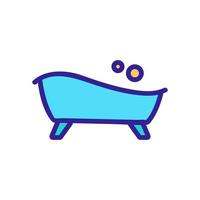 Bath icon vector. Isolated contour symbol illustration vector