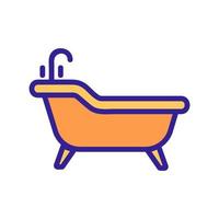 Bath icon vector. Isolated contour symbol illustration vector