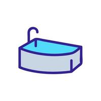 Bath icon vector. Isolated contour symbol illustration vector