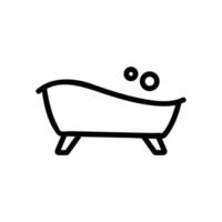 Bath icon vector. Isolated contour symbol illustration vector