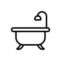 vector de icono de baño. ilustración de símbolo de contorno aislado