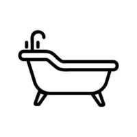 Bath icon vector. Isolated contour symbol illustration vector