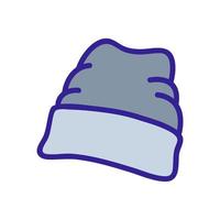 ilustración de contorno de vector de icono de gorro de solapa ancha