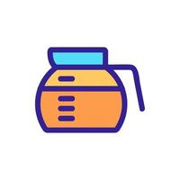 The kettle is an icon vector. Isolated contour symbol illustration vector