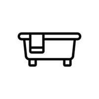 Bath icon vector. Isolated contour symbol illustration vector