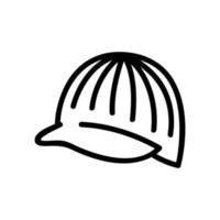 hat cap with visor icon vector outline illustration